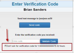 verification code